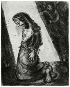 Jeremiah in the Pit, by Marc Chagall (1956)